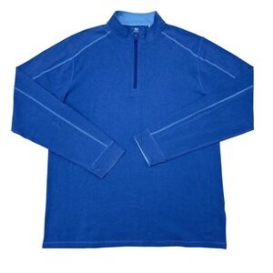 Tasc Performance Carrollton Lightweight Quarter Zip Mens Size Large Blue Running